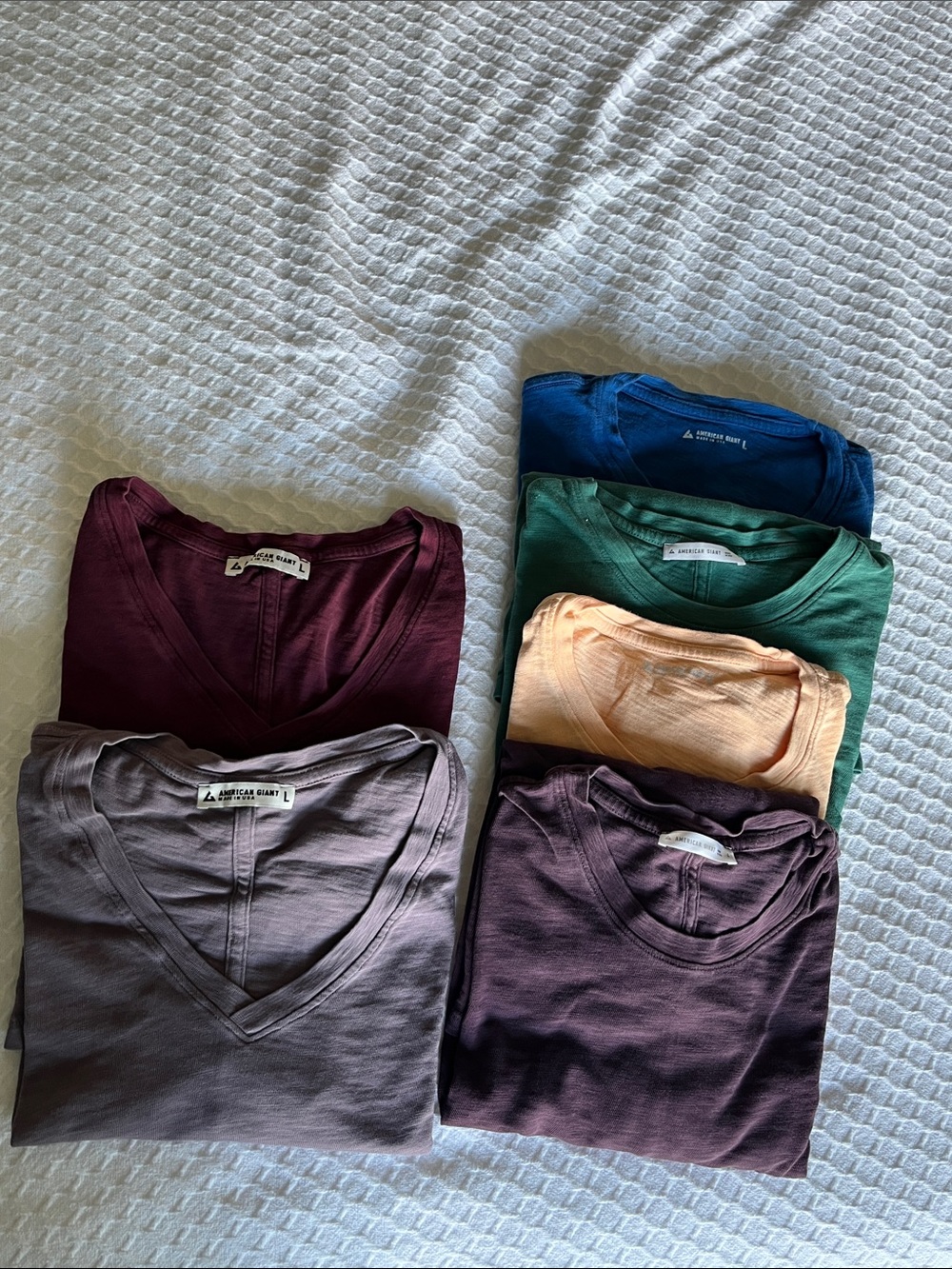 Lot of American Giant t-shirts